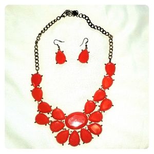 Statement Necklace and Earrings